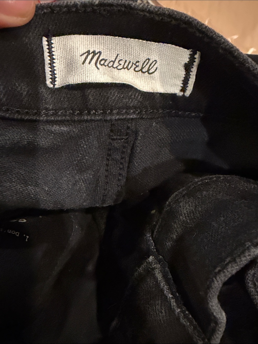 Madewell Black Long Line Straight Jean size 27 - Picture 2 of 5